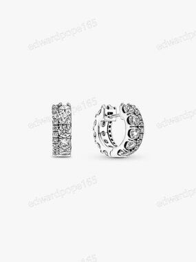 Double Band Pavé Hoop Earrings